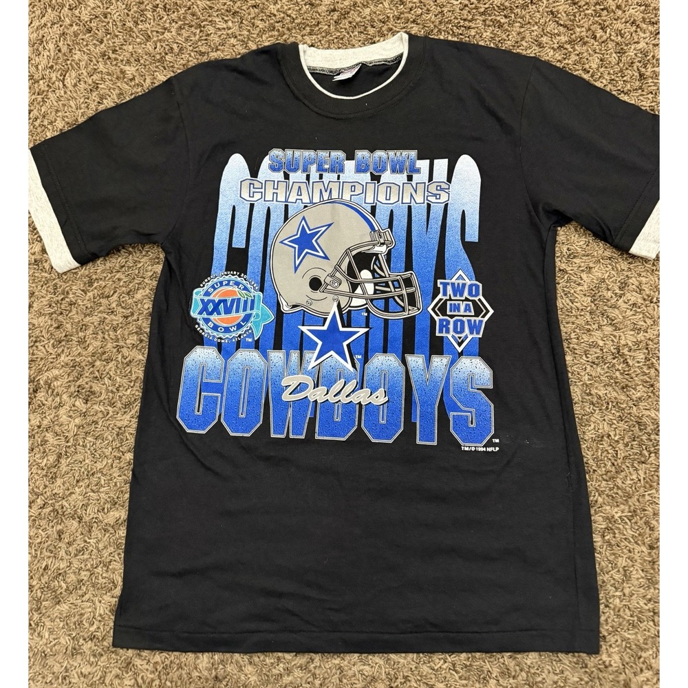 1994 GARAN Made IN USA  Dallas Cowboys Superbowl 28 Champions T-shirt Sz Large